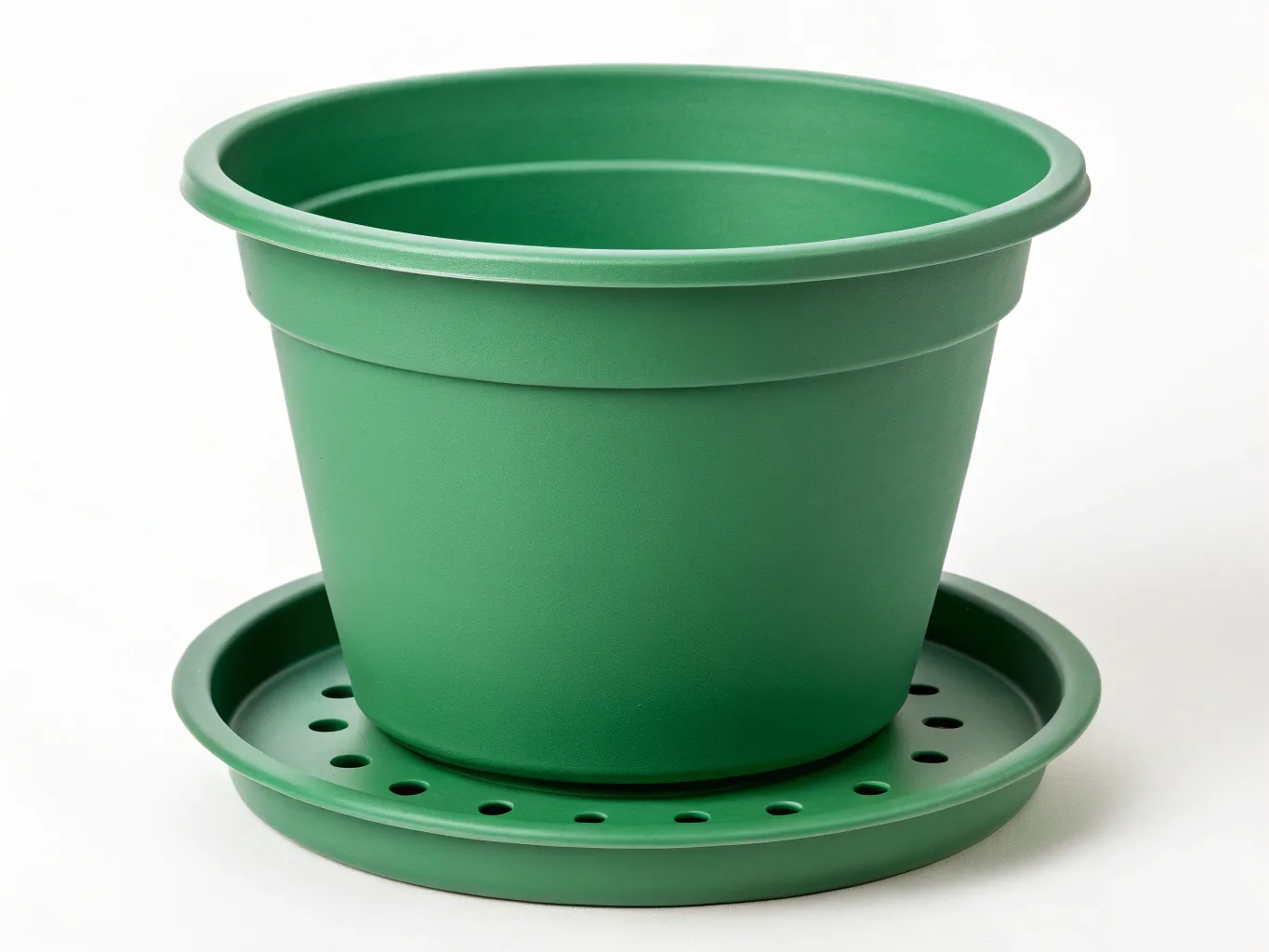 Plastiktopf mit Untersetzer